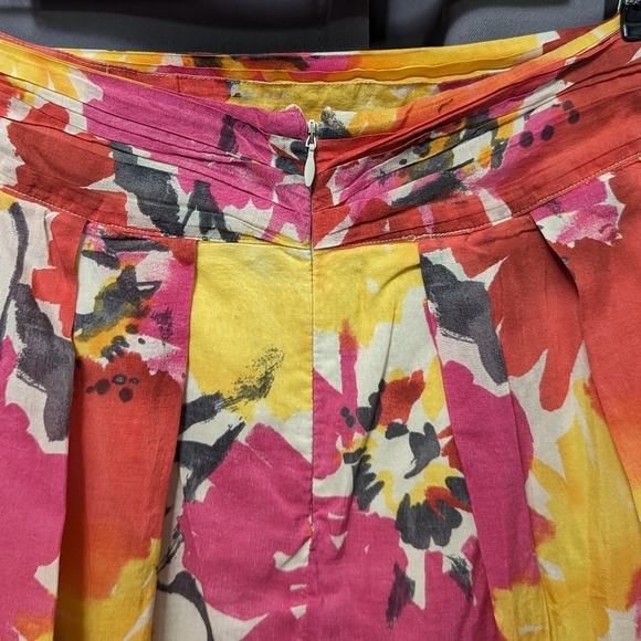 The Limited Floral A Line Silk Blend Skirt Sz 6 - Picture 3 of 10
